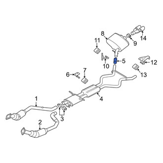 Land Rover OE - Center Exhaust Muffler Clamp