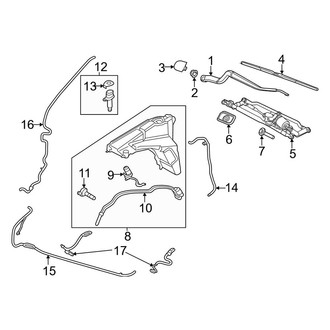 Land Rover OE - Windshield - Wiper & Washer Components (Base / Autobiography / Autobiography Fifty Edition / HSE / SV Autobiography / SV Autobiography Dynamic / SV Autobiography Dynamic Black Edition / Westminster Edition)