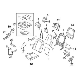 Land Rover OE - Seats & Tracks - Passenger Seat Components (W/O Cooled Seats)