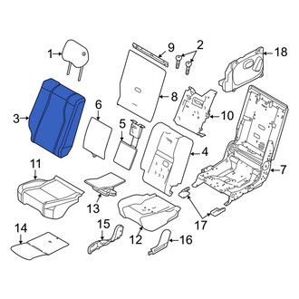 Land Rover OE - Rear Right Seat Back Cushion Cover