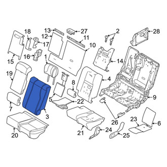 Land Rover OE - Rear Left Seat Back Cushion Cover