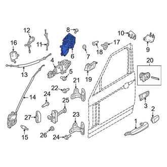 Land Rover OE - Front Right Door Latch Assembly