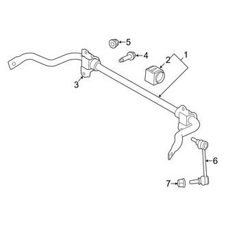Land Rover OE - Rear Suspension - Stabilizer Bar & Components (W/O Active Stabilizer), (Base / HSE)