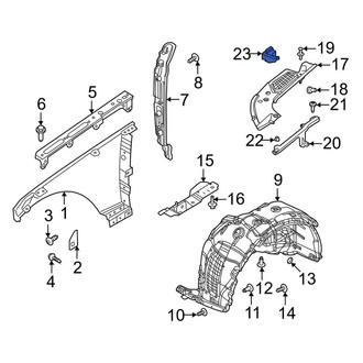 Land Rover OE - Front Outer Radiator Support Splash Shield