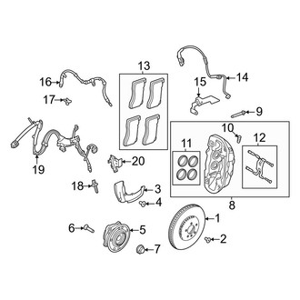Land Rover OE - Front Suspension - Brake Components (19" Brakes)