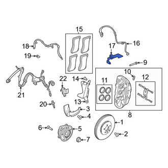 Land Rover OE - Left Disc Brake Pad Wear Sensor Bracket