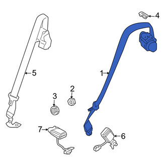 Land Rover OE - Center Outer Seat Belt Lap and Shoulder Belt