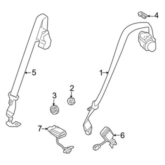 Land Rover OE - Restraint Systems - Second Row Seat Belts