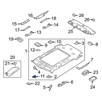 Land Rover OE - Left Sun Visor Bracket
