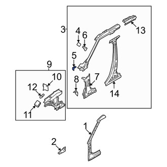 Land Rover OE - Left Lower Body A-Pillar Insulator