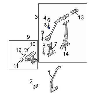 Land Rover OE - Left Lower Body A-Pillar Insulator