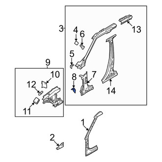 Land Rover OE - Left Body A-Pillar Reinforcement Insulator