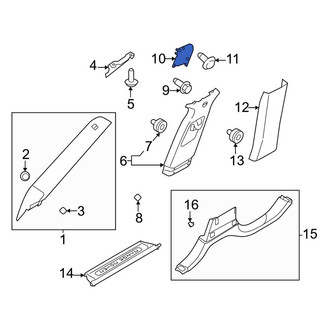 Land Rover OE - Right Body B-Pillar Trim Panel Bracket