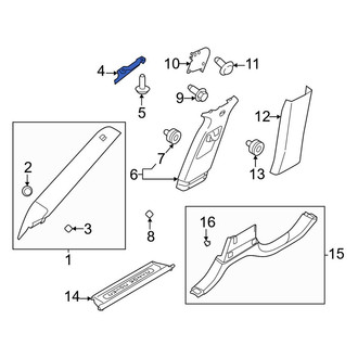 Land Rover OE - Right Body A-Pillar Trim Panel Bracket