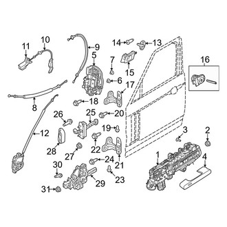 Land Rover OE - Front Door - Lock & Hardware