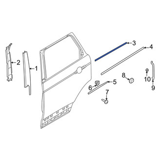 Land Rover OE - Rear Right Door Reveal Molding