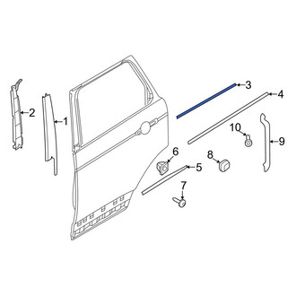 Land Rover OE - Rear Right Door Reveal Molding