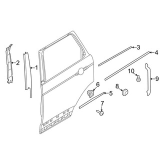 Land Rover OE - Rear Door - Exterior Trim (4.4L)