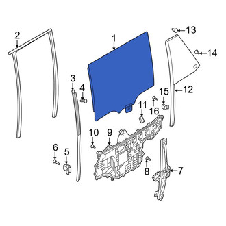Land Rover OE - Rear Left Door Glass