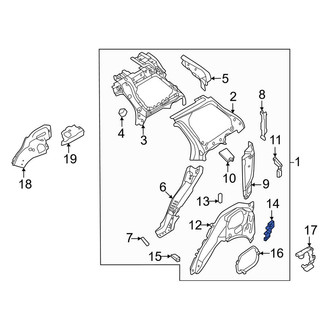 Land Rover OE - Right Upper Wheel Housing Side Panel Insulator