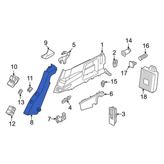 Land Rover OE - Left Lower Body C-Pillar Trim Panel