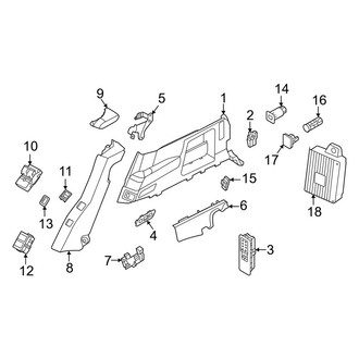 Land Rover OE - Quarter Panel - Interior Trim (Lower, With 3rd Row Seat)