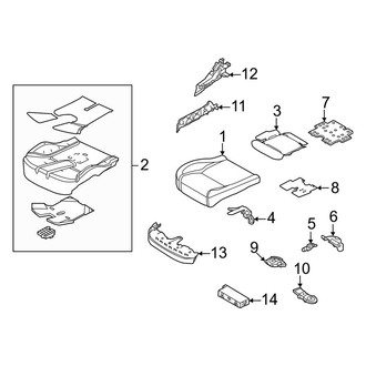 Land Rover OE - Seats & Tracks - Passenger Seat Components (Seat Cushion Components)