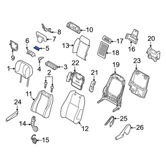 Land Rover OE - Front Left Upper Seat Back Panel Cap