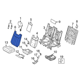 Land Rover OE - Front Left Seat Back Cushion Cover