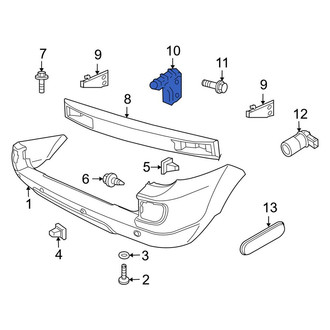 Land Rover OE - Rear Left Inner Bumper Face Bar Reinforcement Beam Bracket