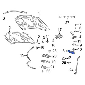 Land Rover OE - Left Hood Hinge Bracket