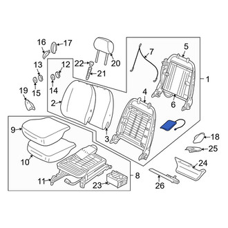 Land Rover OE - Front Left Seat Back Assembly