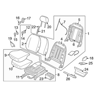 Land Rover OE - Seats & Tracks - Front Seat Components (2 Doors)