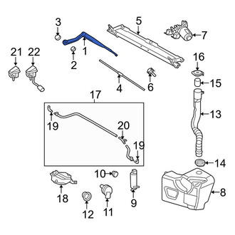 Land Rover OE - Front Left Wiper Arm