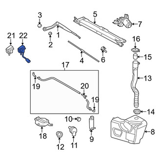 Land Rover OE - Front Windshield Washer Nozzle