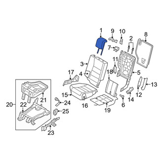 Land Rover OE - Center Right Headrest