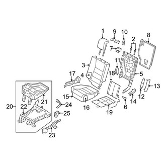 Land Rover OE - Seats & Tracks - Second Row Seats (65/35 Seats, Passenger Seat)