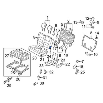 Land Rover OE - Center Left Seat Back Cushion