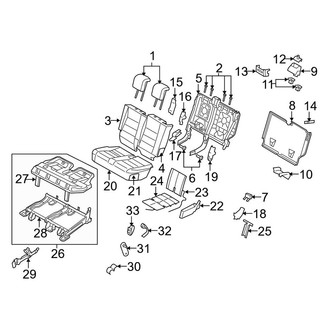 Land Rover OE - Seats & Tracks - Second Row Seats (65/35 Seats, Driver Seat)