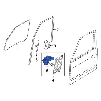 Land Rover OE - Front Left Window Motor
