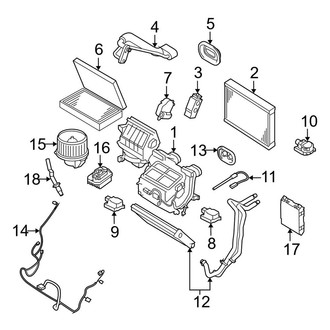 Land Rover OE - Air Conditioner & Heater - Evaporator & Heater Components (Front)