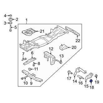 Land Rover OE - Front Frame Rail Nut