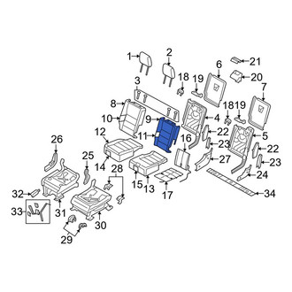 Land Rover OE - Center Seat Back Cushion Cover