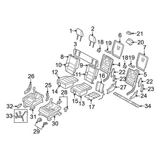Land Rover OE - Seats & Tracks - Second Row Seats (35/30/35 Seats)