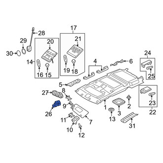 Land Rover OE - Sunroof Switch