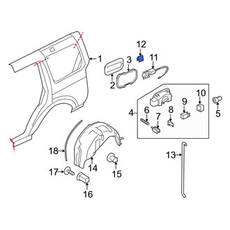 Land Rover OE - Fuel Filler Door Lock Actuator Clamp