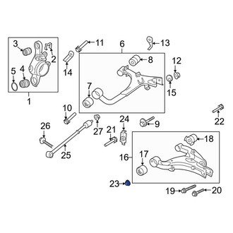 Land Rover OE - Front Lower Suspension Control Arm Nut