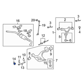 Land Rover OE - Front Lower Suspension Control Arm Nut