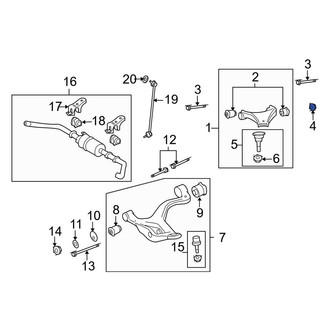 Land Rover OE - Front Upper Suspension Control Arm Nut