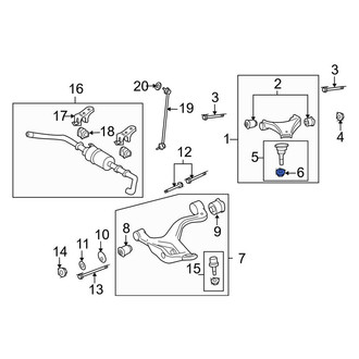 Land Rover OE - Suspension Stabilizer Bar Bracket Nut